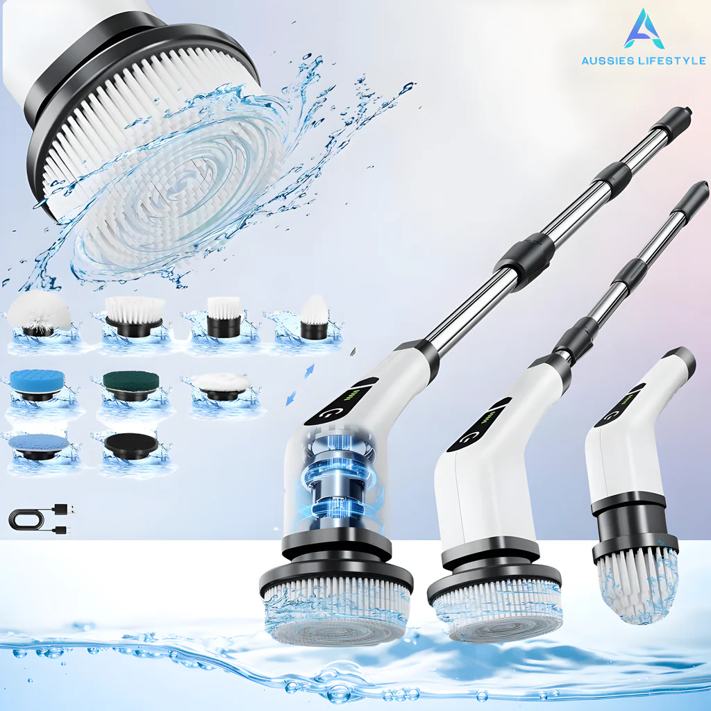 Brosse Rotative Électrique Sans Fil 9-en-1 – L’allié ultime du nettoyage