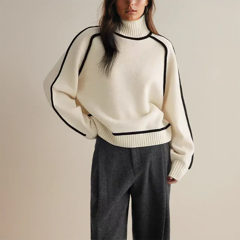 Amandine⹠| Pull Chic à Col Roulé
