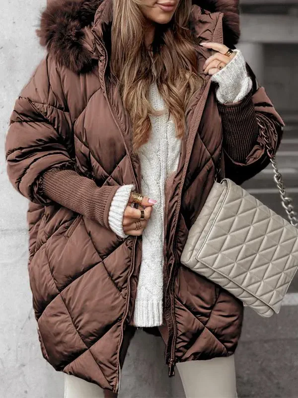 Annette - Ensemble d'hiver à capuche avec motif losange - Image 3