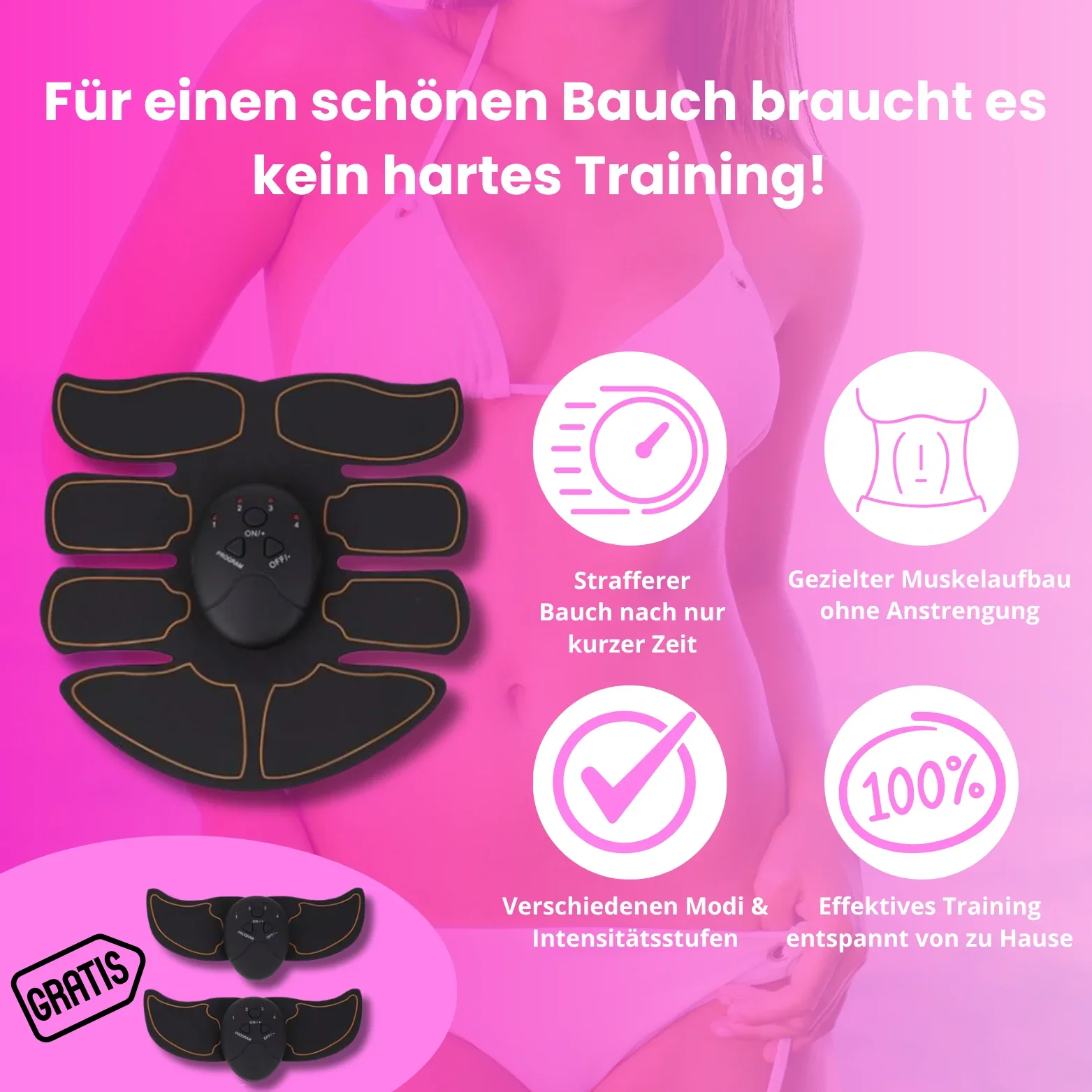 Appareil d’entraînement EMS pour abdos, jambes & fessiers - Image 2