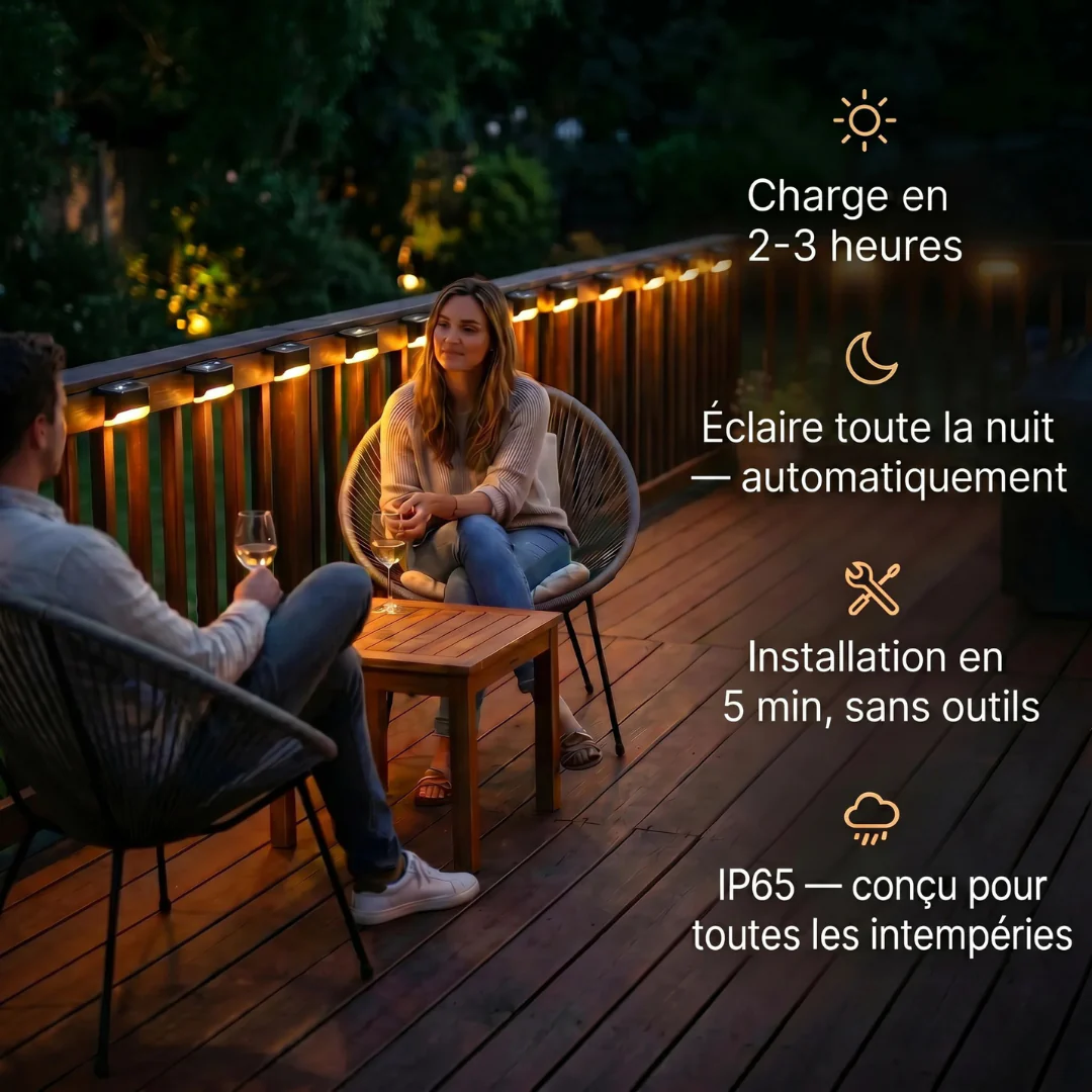 Lampe LED Solaire Automatique Étanche - Image 4