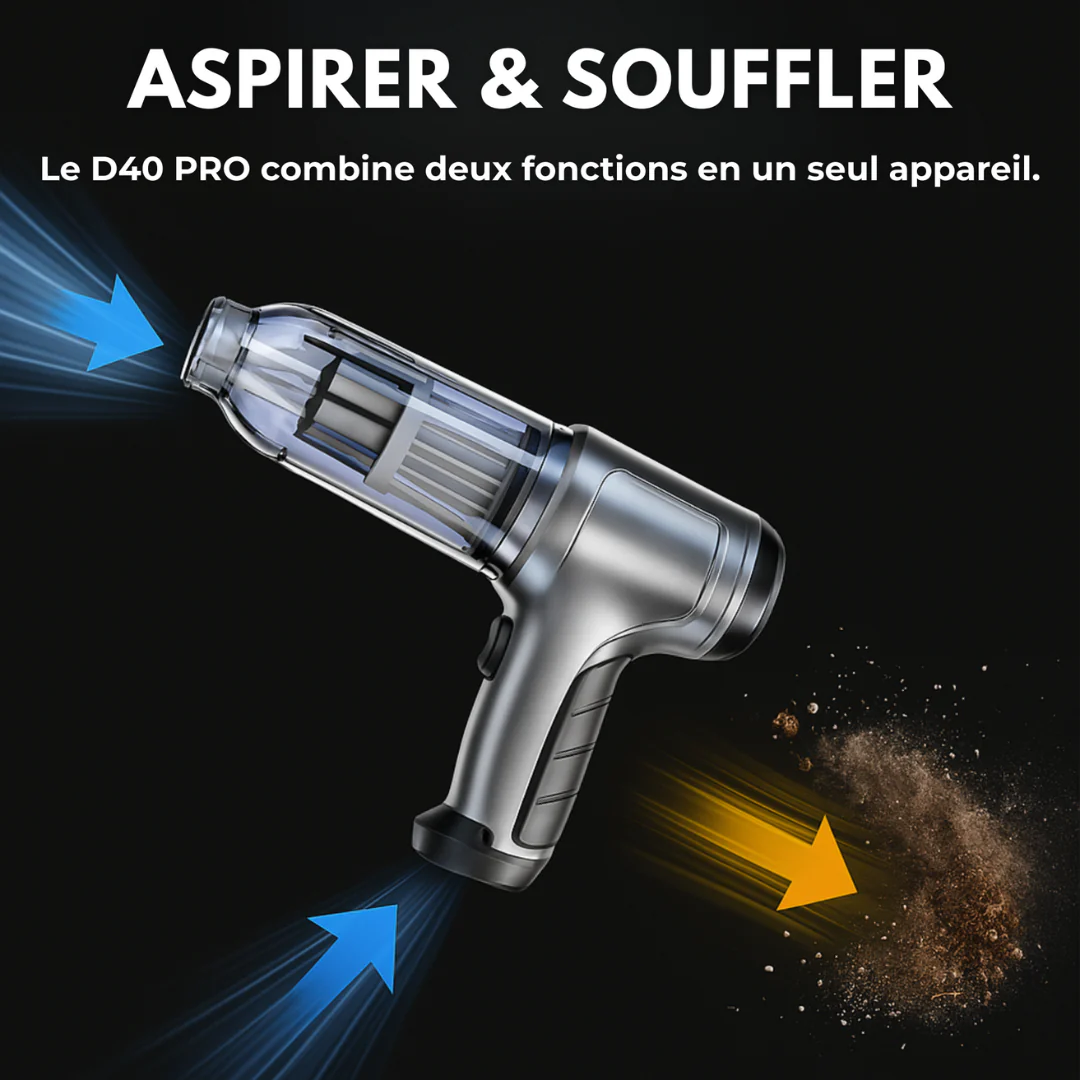 Aspirateur sans fil voiture compact et rechargeable - Image 3