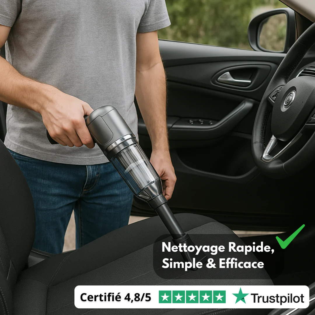 Aspirateur sans fil voiture compact et rechargeable - Image 4