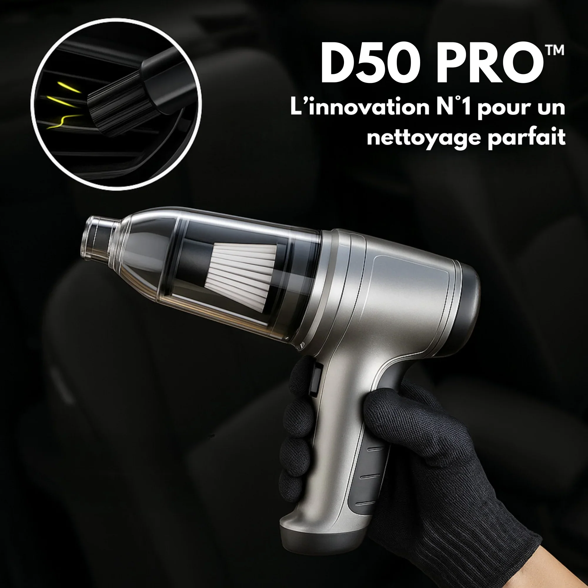 Aspirateur sans fil voiture compact et rechargeable - Image 5