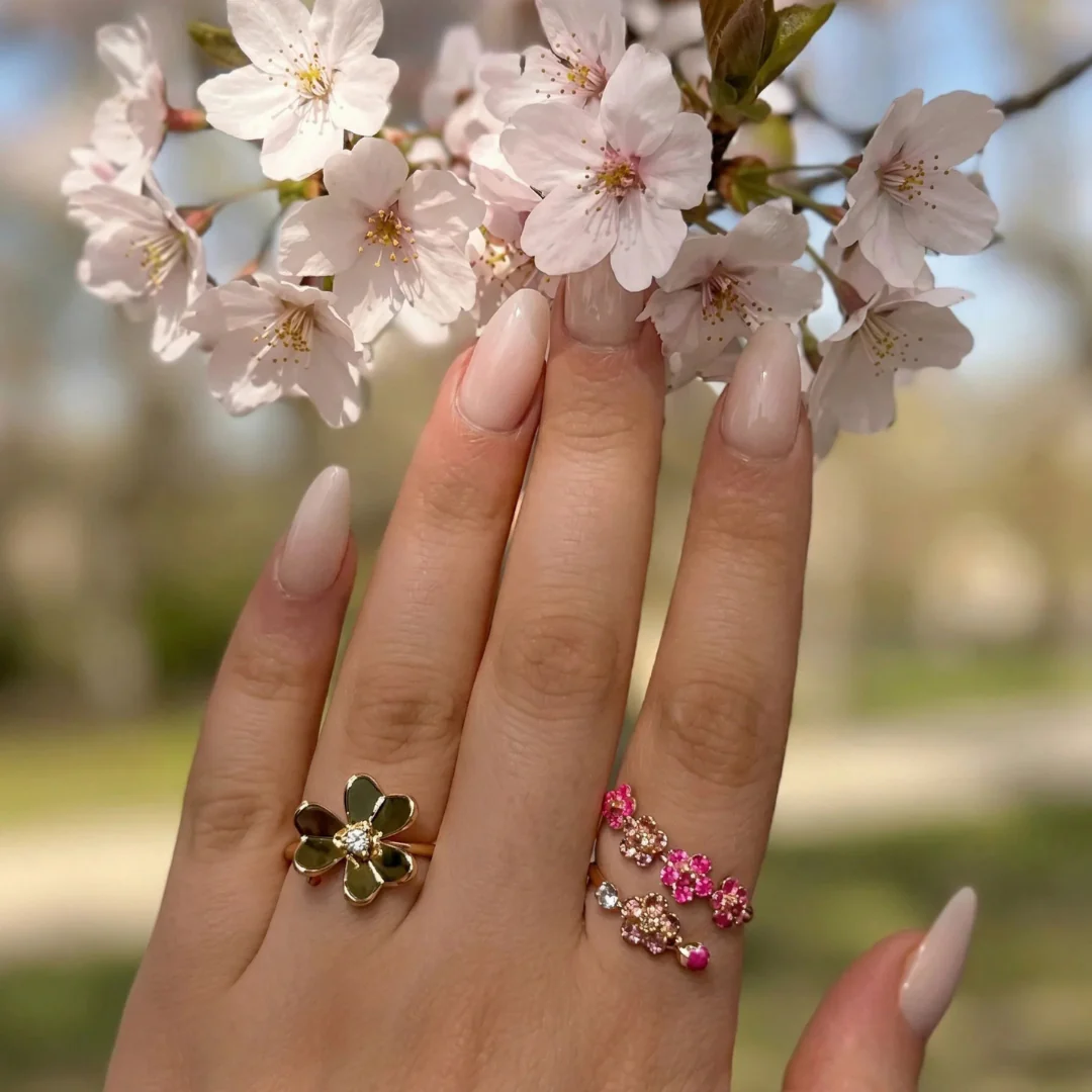 Bague fleur de cerisier - Image 3