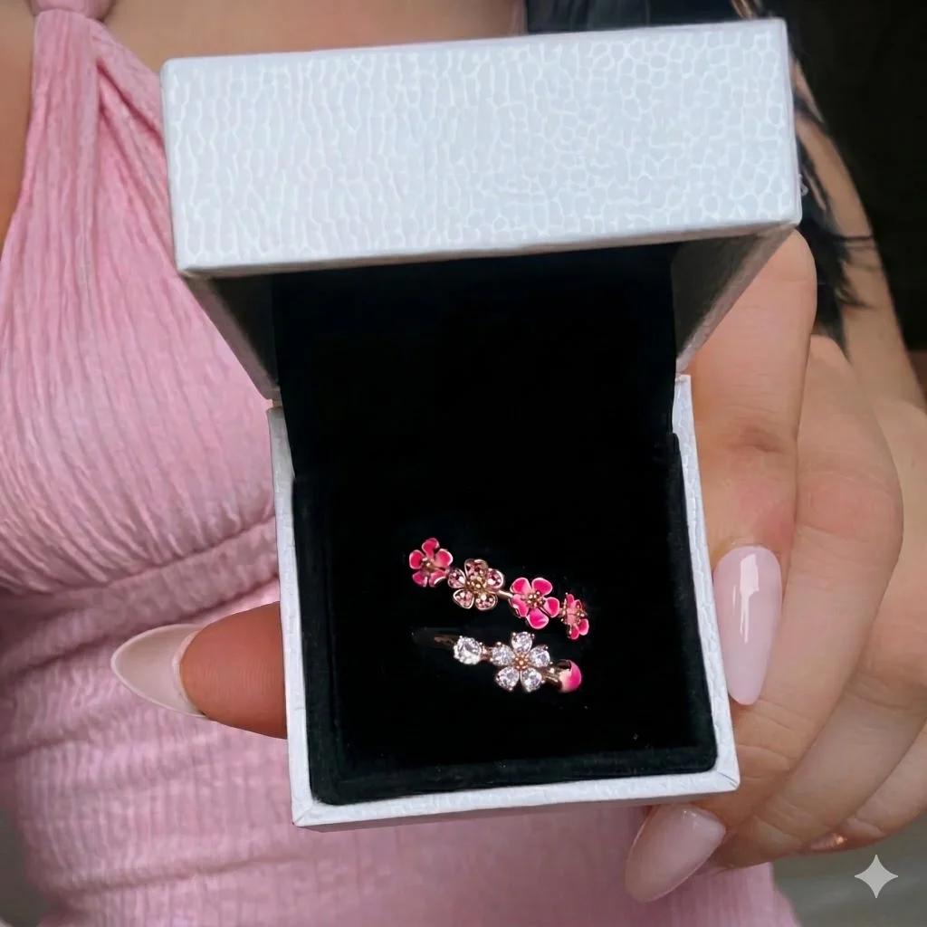 Bague fleur de cerisier - Image 4