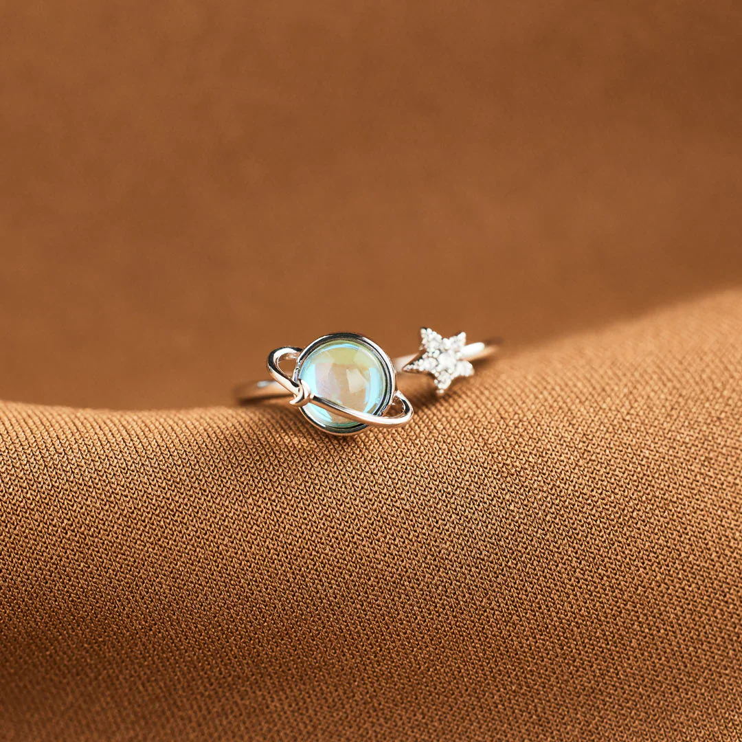 Bague Lune et Étoile Rotative - Image 5