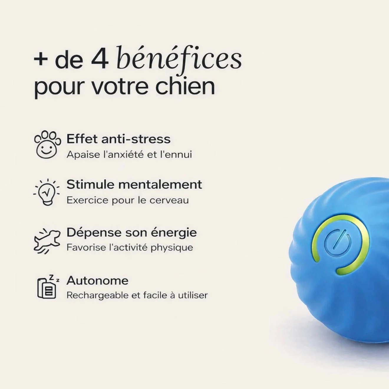 Balle interactive apaisante pour chien - Image 3