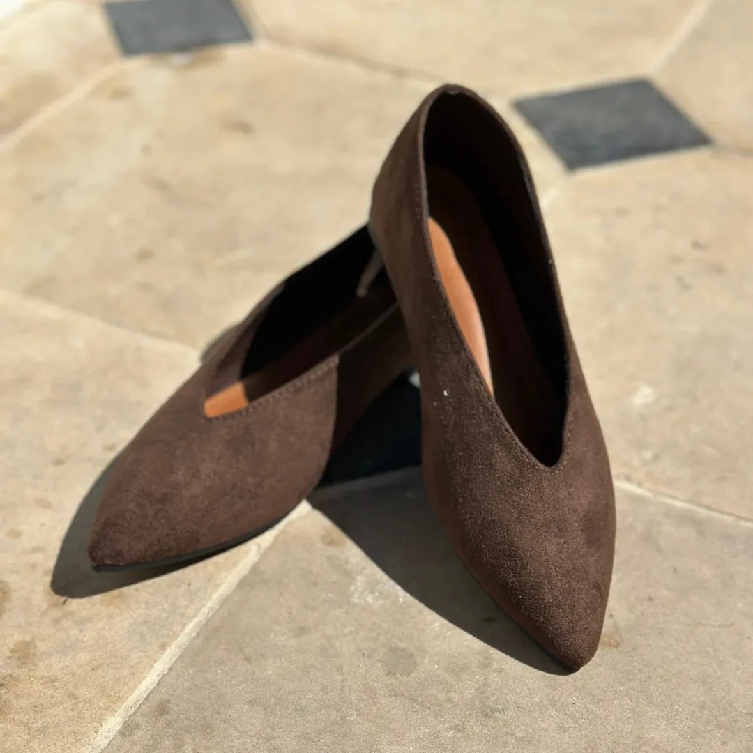 Élégantes ballerines en daim - Image 3