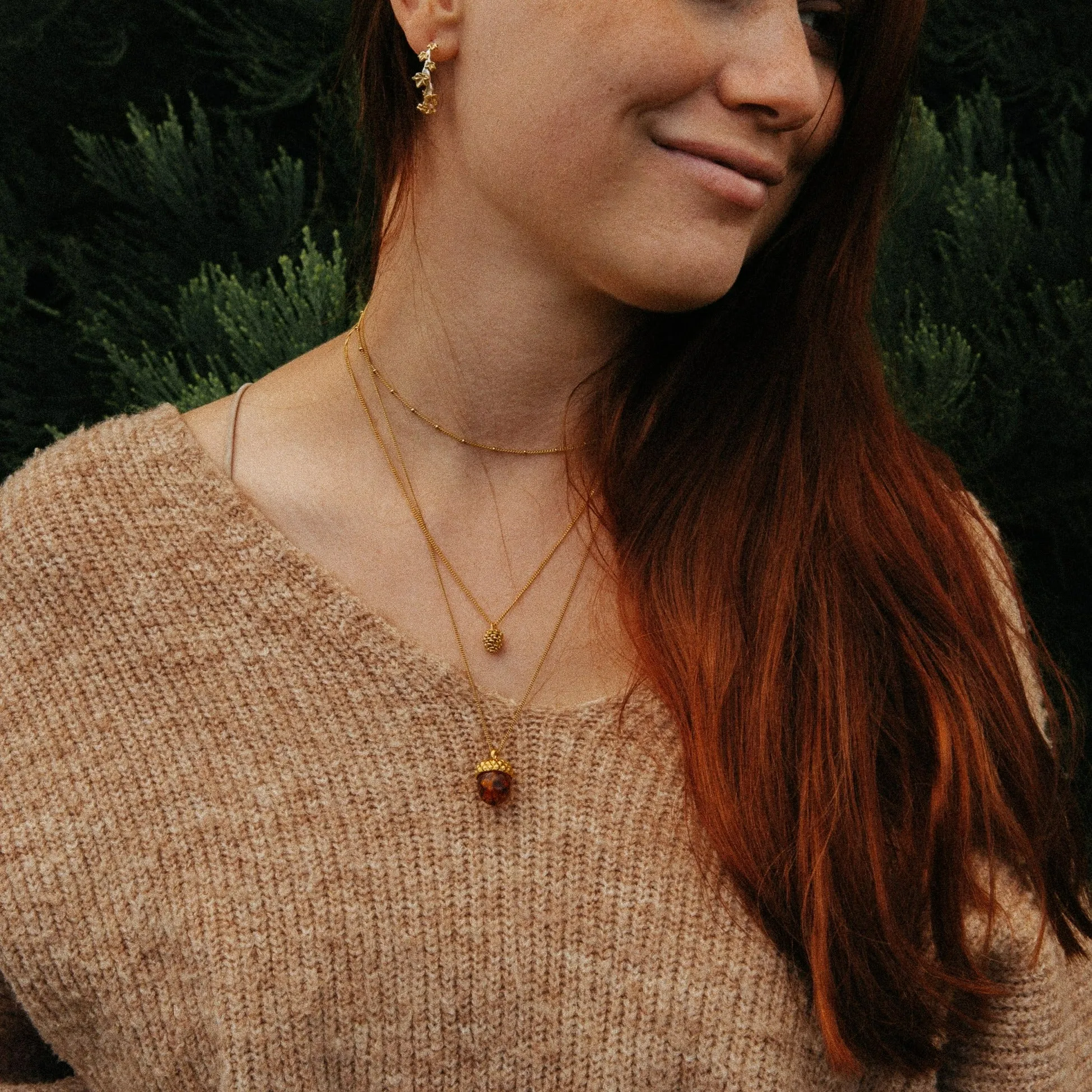 Pendentif cœur en ambre - Image 3