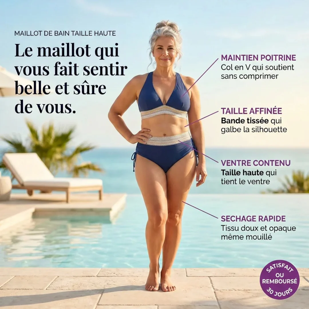 Bikini taille haute sculptant ventre plat - Image 6
