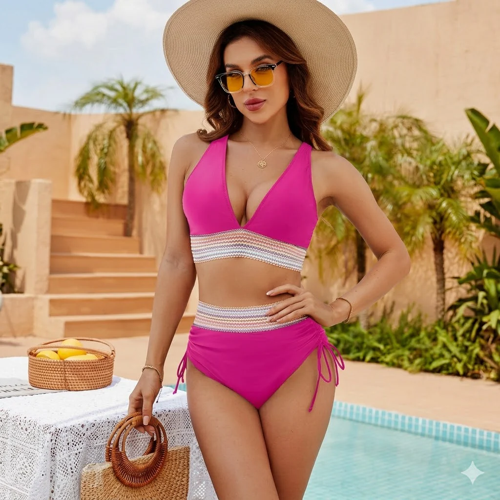 Bikini Taille Haute Sculptant Femme - Image 6