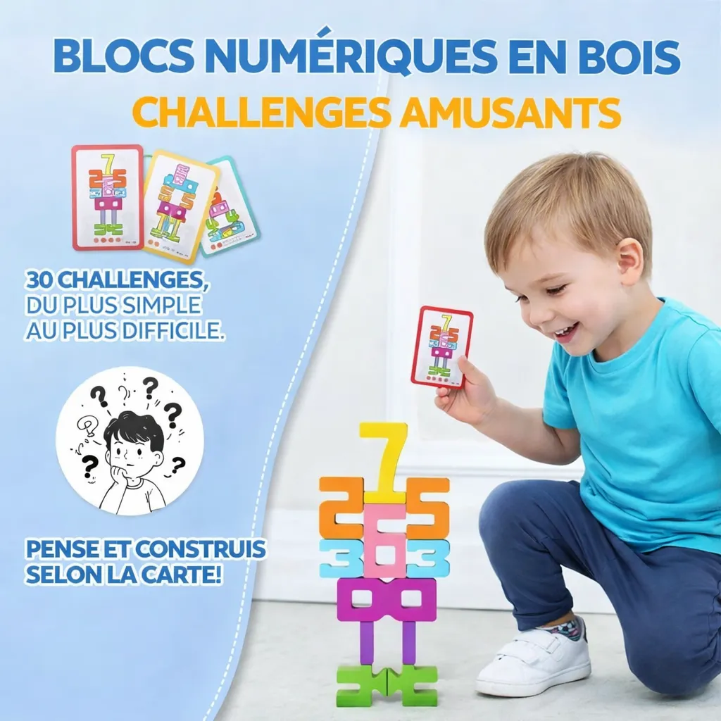 Blocs de Construction en Bois avec Chiffres - Image 8