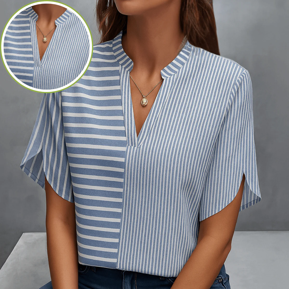 Blouse Décontractée à Rayures - Image 2