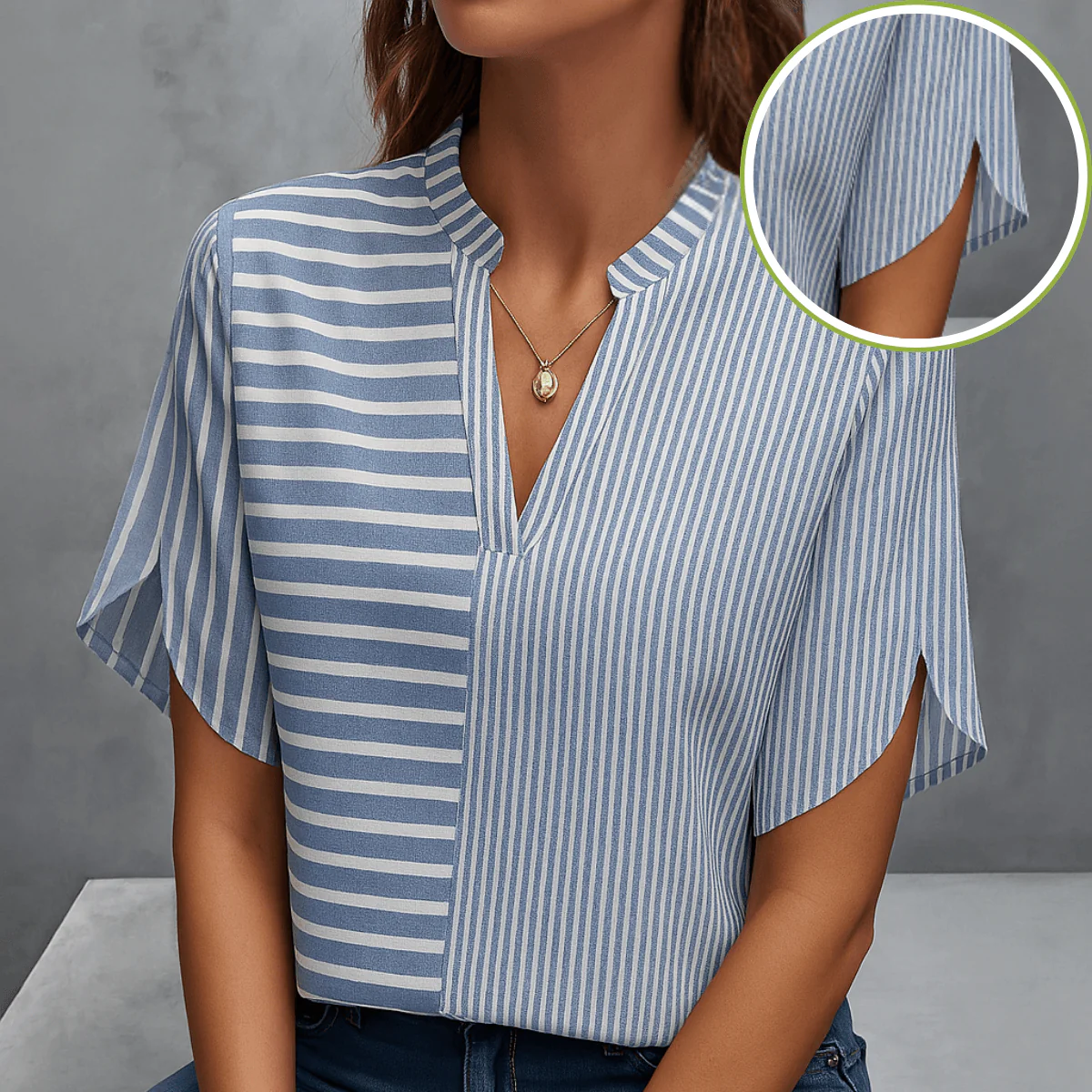 Blouse Décontractée à Rayures - Image 3
