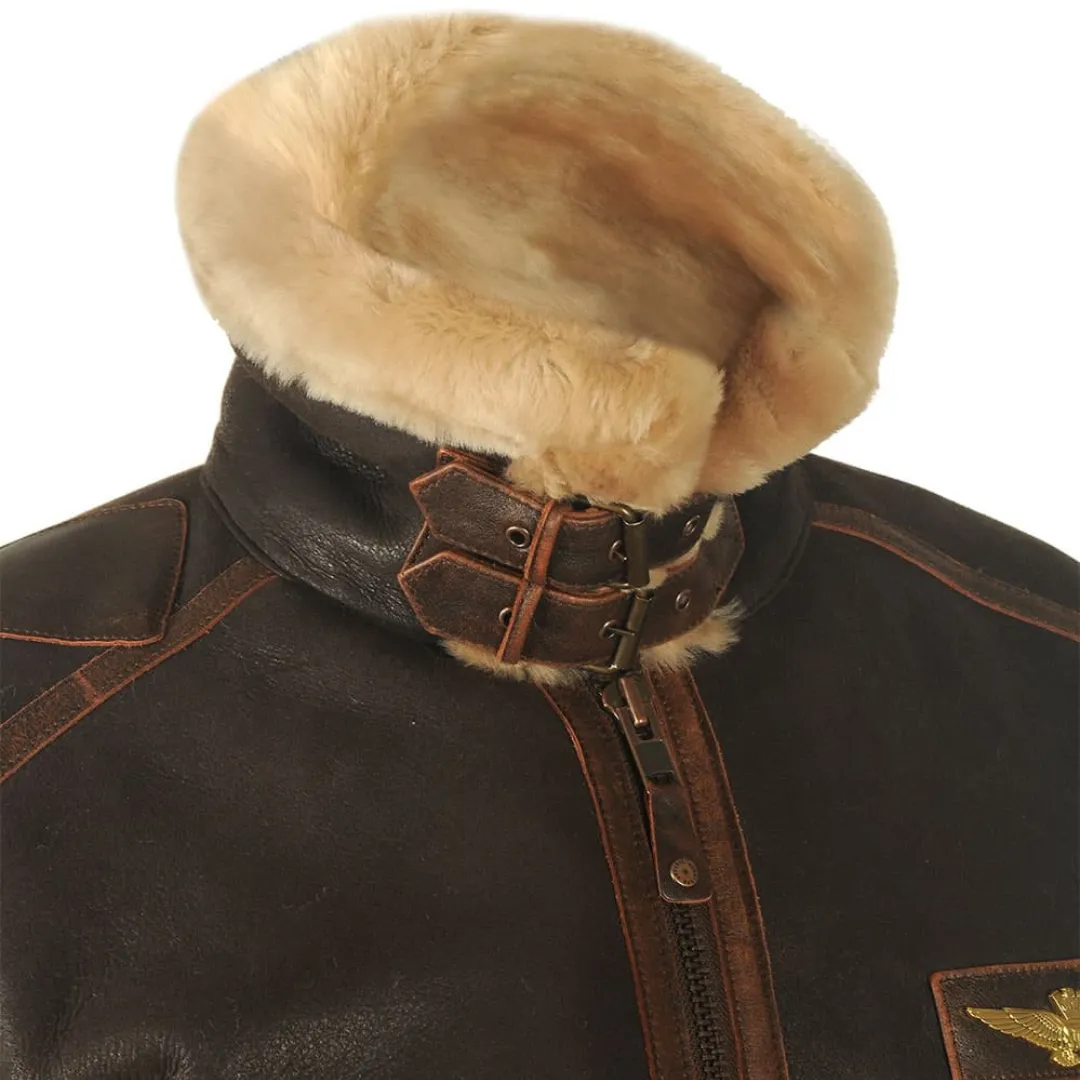 Blouson aviateur classique avec col en fourrure - Image 3