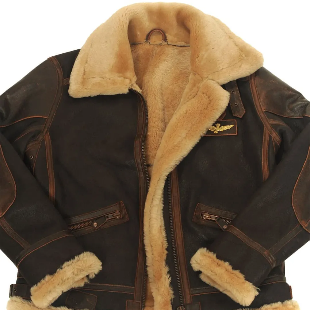 Blouson aviateur classique avec col en fourrure - Image 4