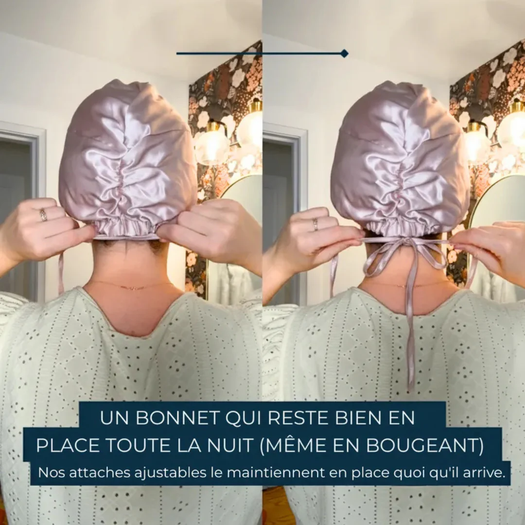 Bonnet de nuit en soie naturelle - Image 12
