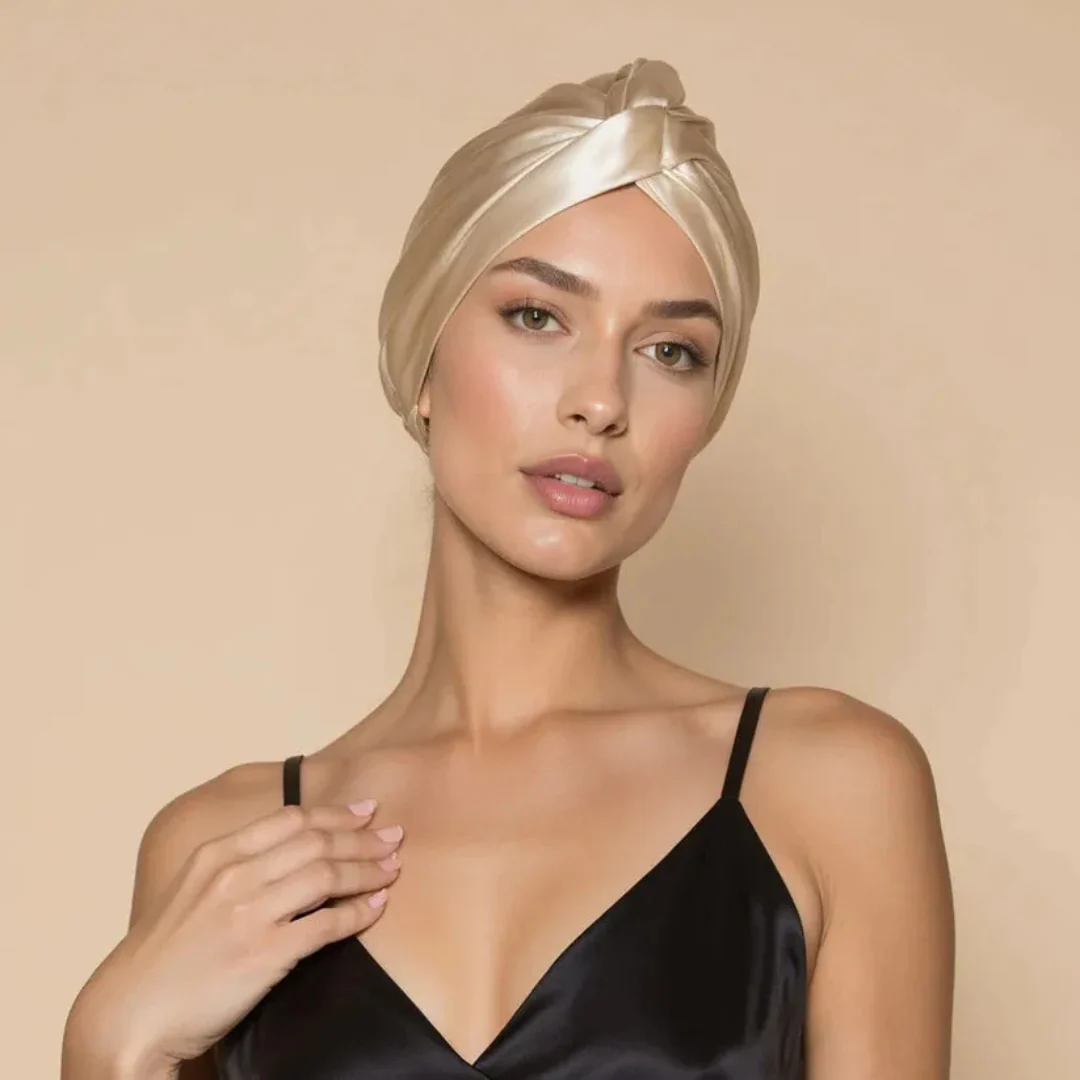 Bonnet de nuit en soie naturelle - Image 2