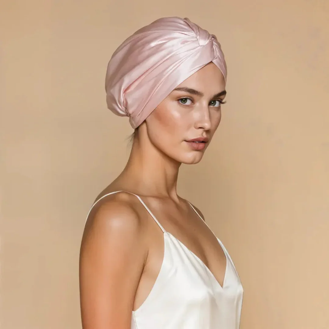 Bonnet de nuit en soie naturelle - Image 3