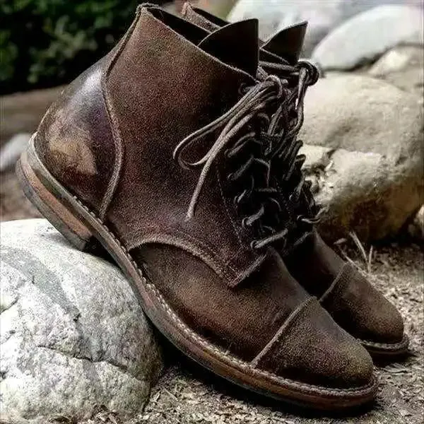 Bottes en cuir vintage homme - Image 4