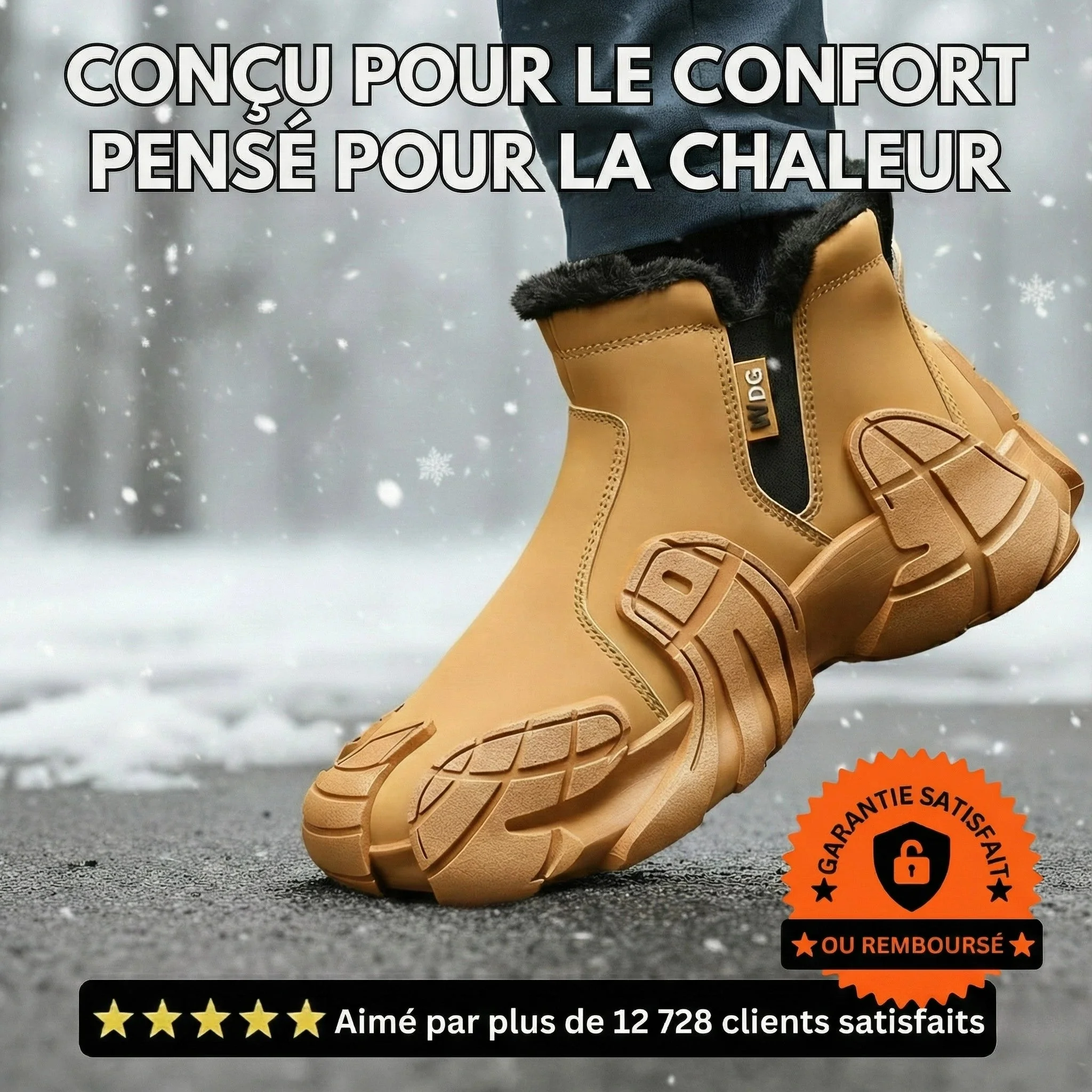Bottes fourrées imperméables hiver - Image 3