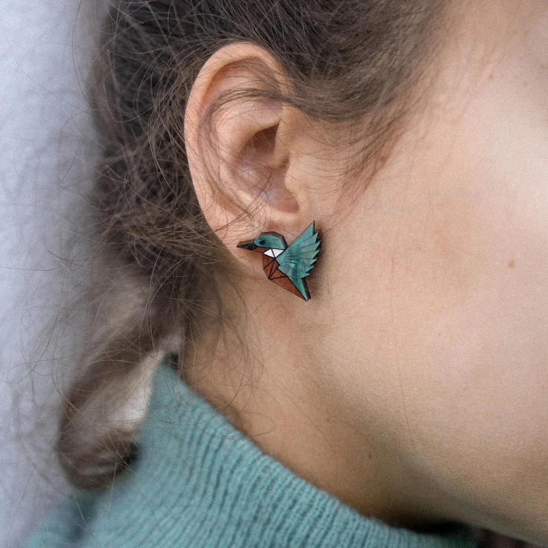Boucles d'oreilles Martin-pĂȘcheur - Image 2