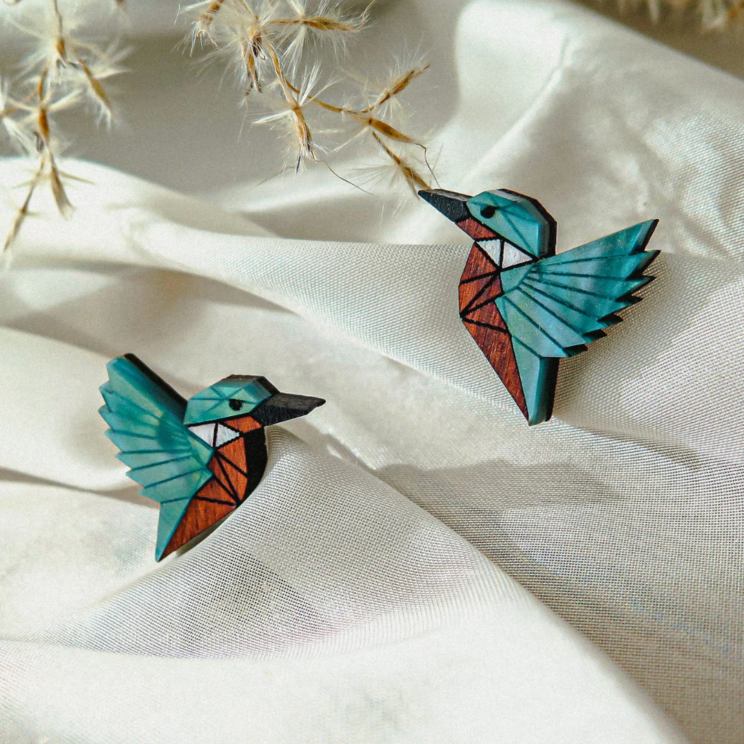 Boucles d'oreilles Martin-pĂȘcheur - Image 6