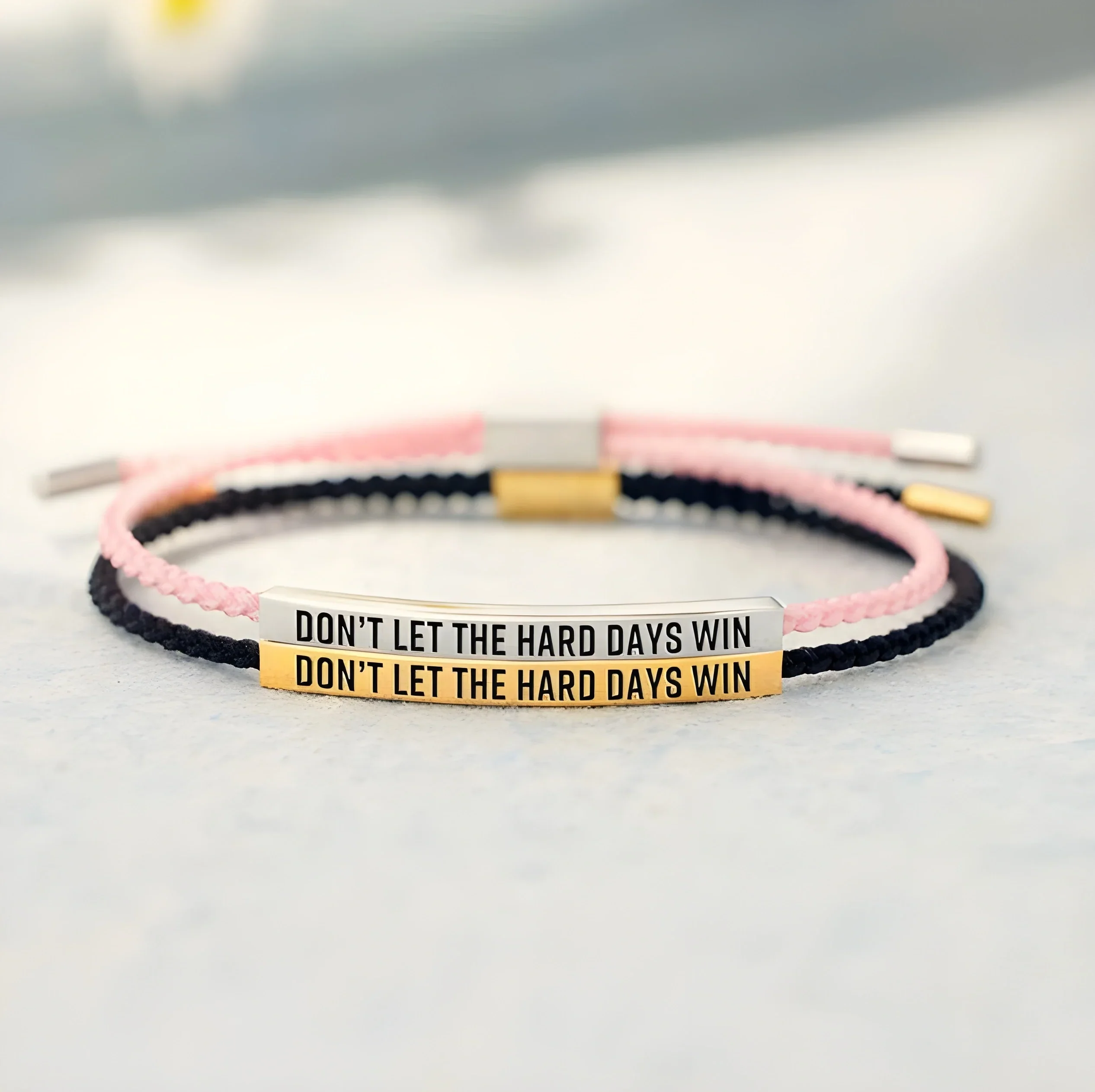 Bracelet de motivation en corde tressée - Image 5