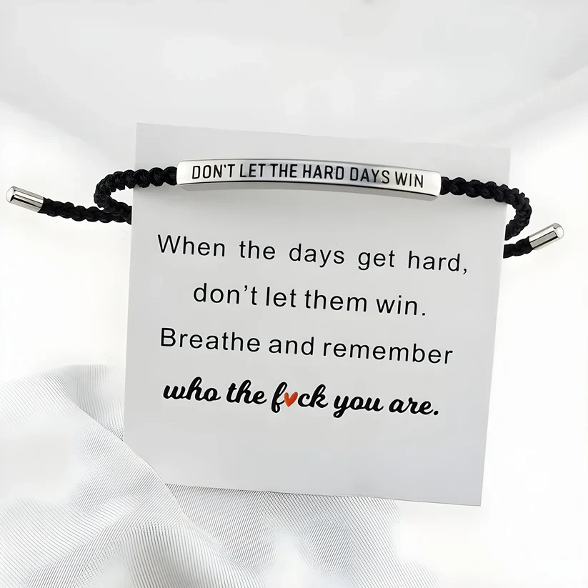 Bracelet de motivation en corde tressée - Image 9