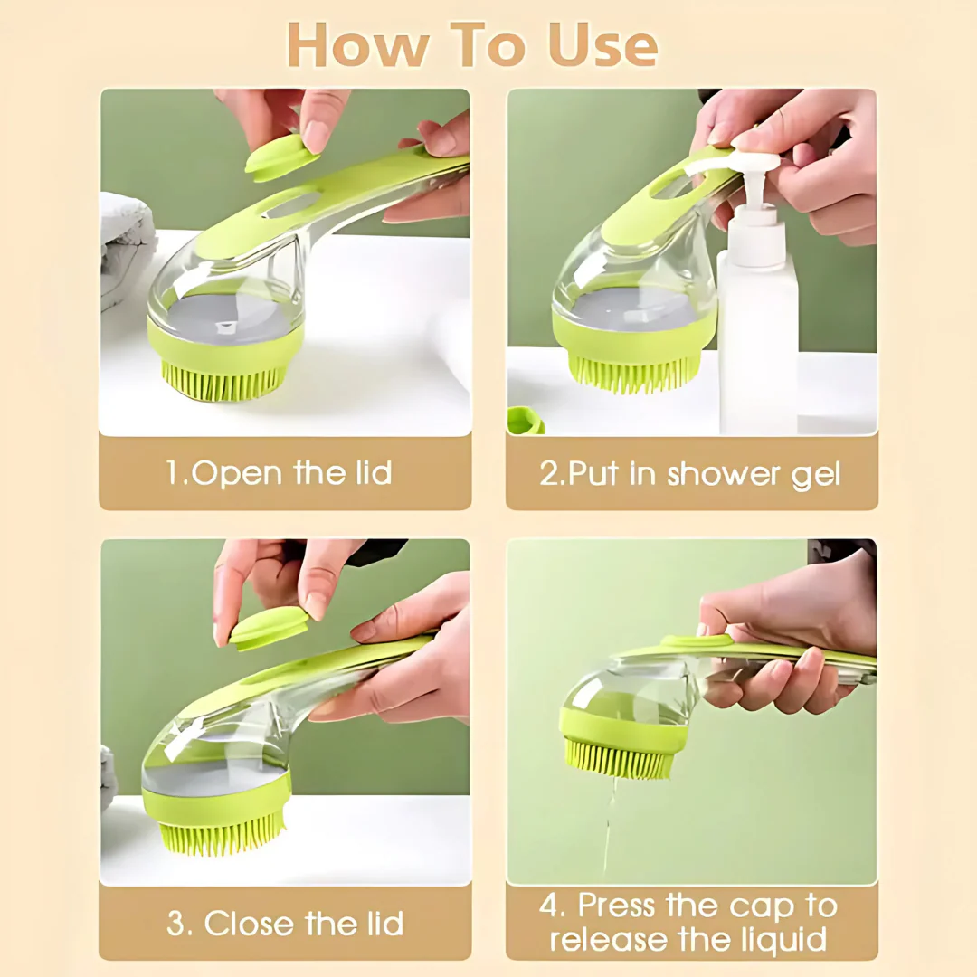 Brosse de bain 2-en-1 pour animaux - Image 4