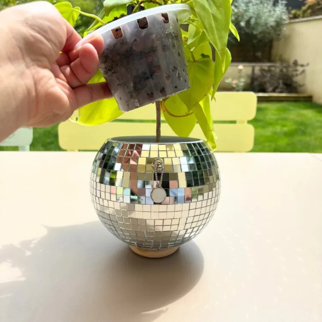 Cache-pot suspendu effet miroir - Image 3