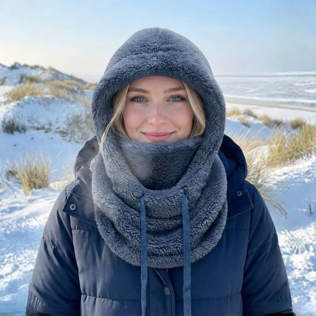 Cagoule polaire intégrale hiver chaude et confortable - Image 2