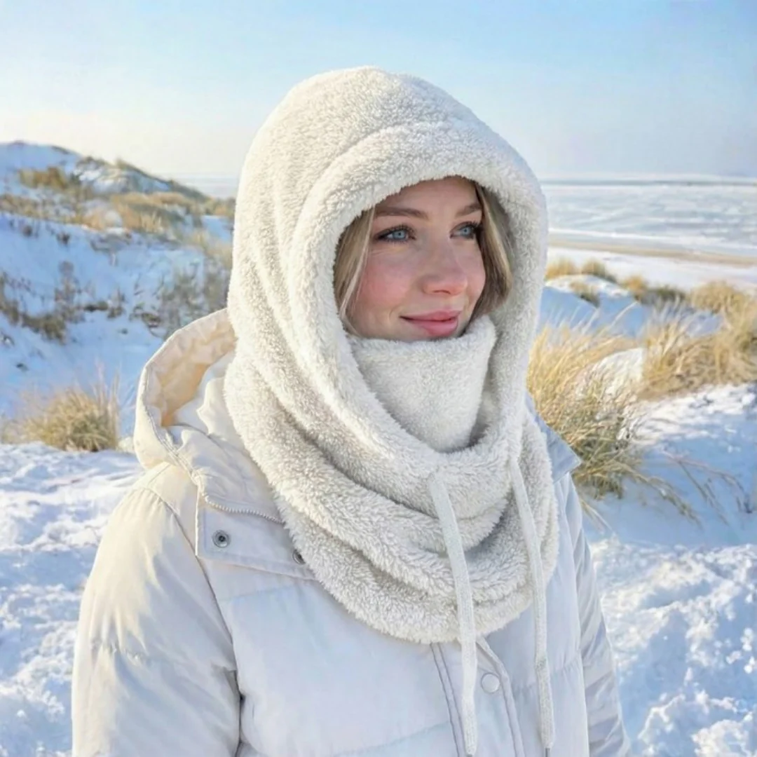 Cagoule polaire intégrale hiver chaude et confortable - Image 4