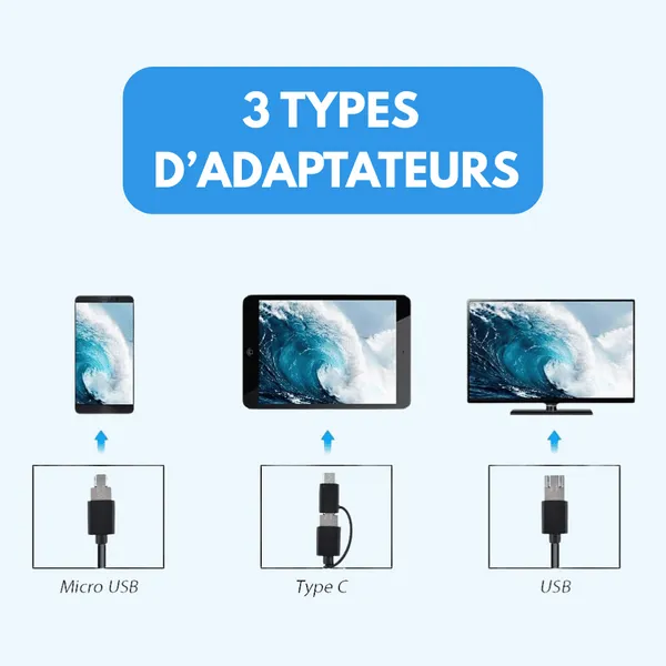Caméra endoscopique HD étanche avec cùble flexible - Image 6
