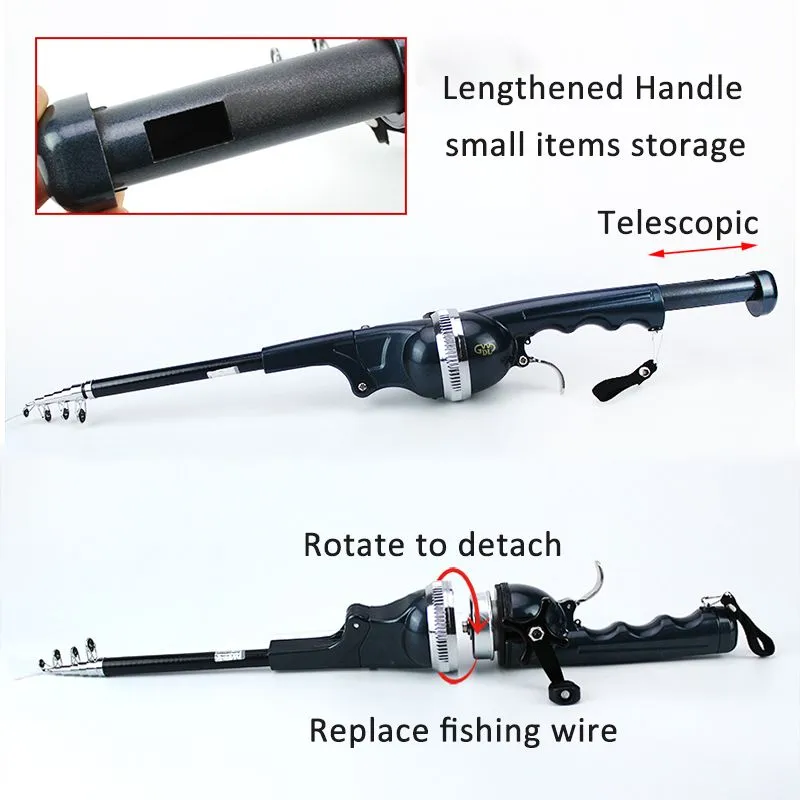 Canne à pêche télescopique compacte avec moulinet - Image 5