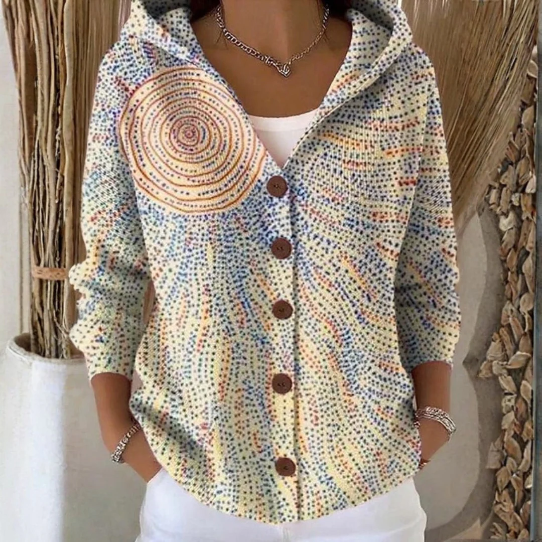 Cardigan à capuche coloré femme - Image 6