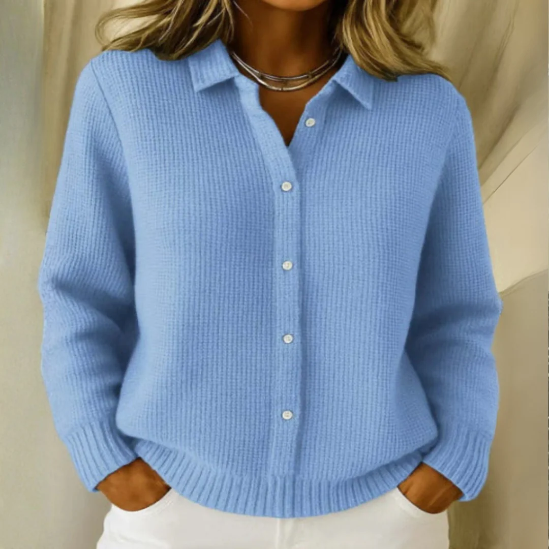 Cardigan classique doux à col chemise - Image 5