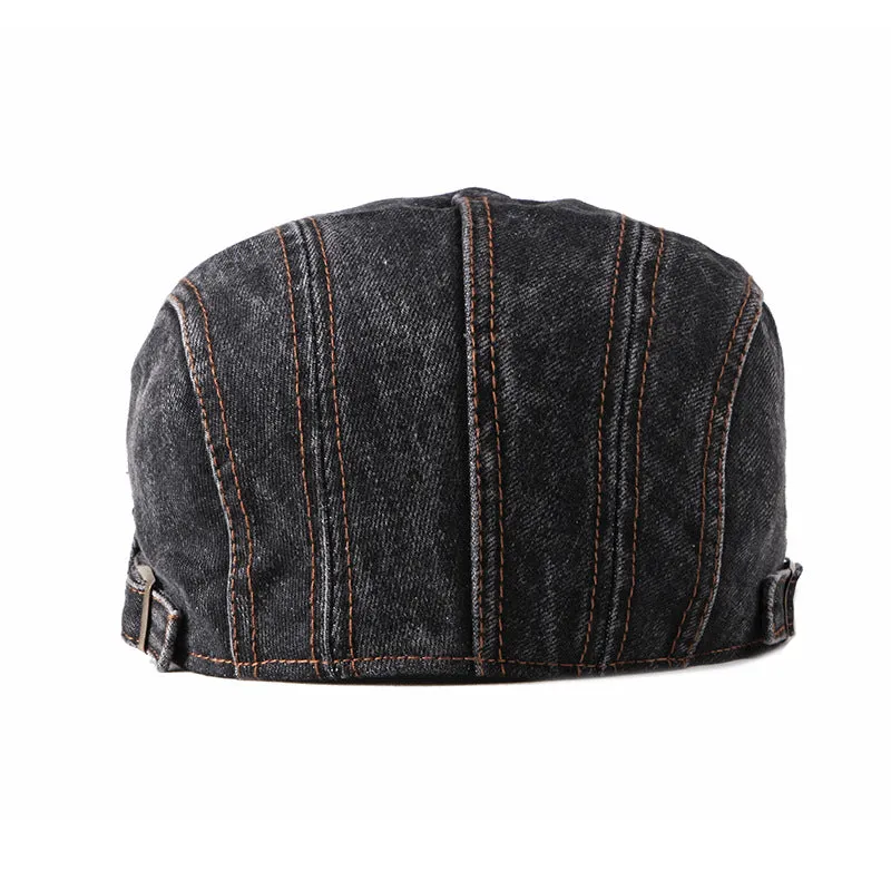 Casquette plate en denim pour homme - Image 8