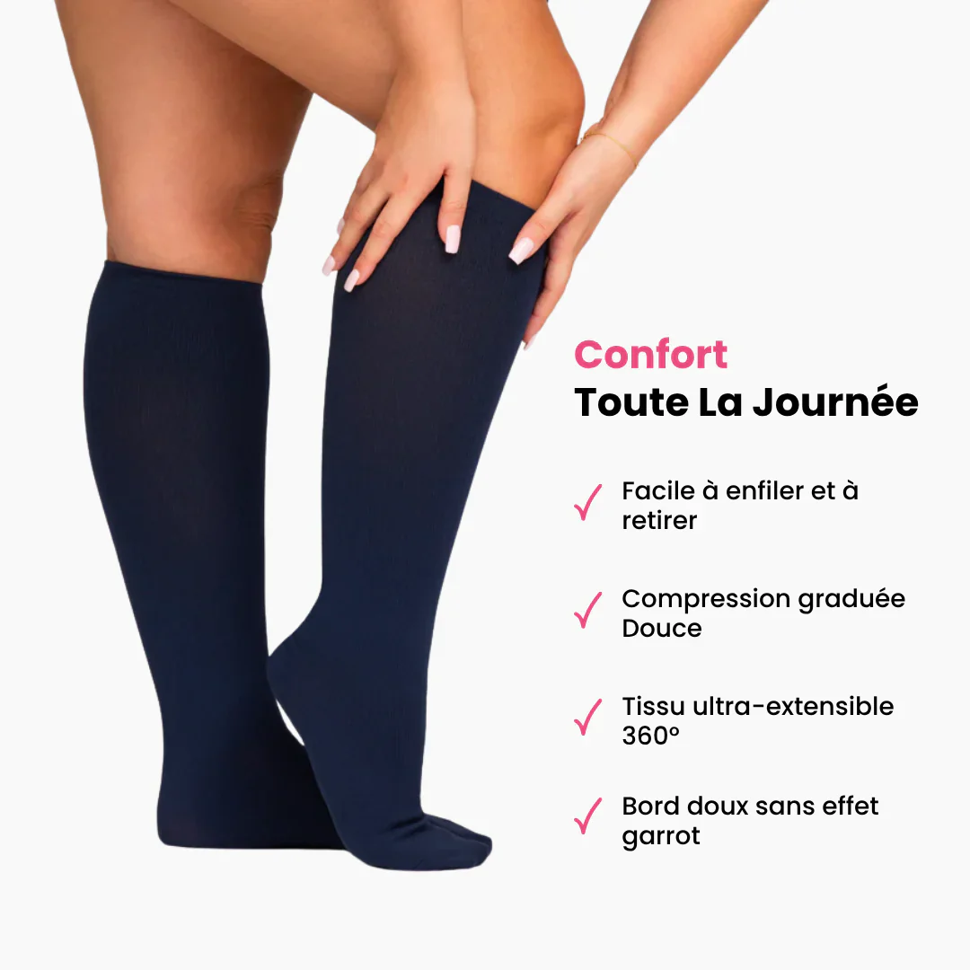 Chaussettes de Compression Confortables pour Soulager les Jambes Fatiguées - Image 3