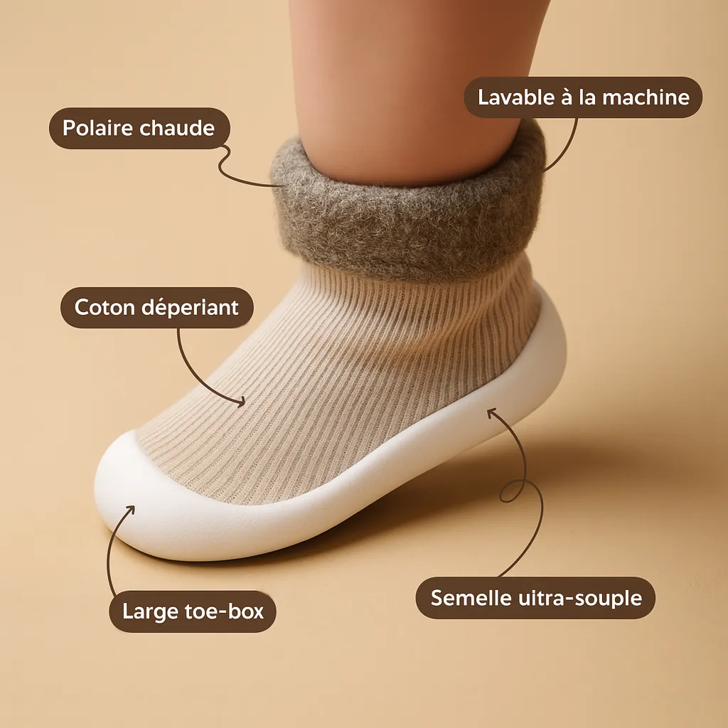 Chaussons pour bébé en coton épais de haute qualité - Image 13