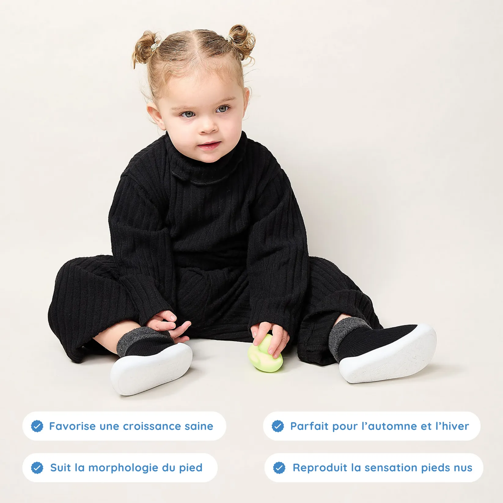 Chaussons pour bébé en coton épais de haute qualité - Image 9