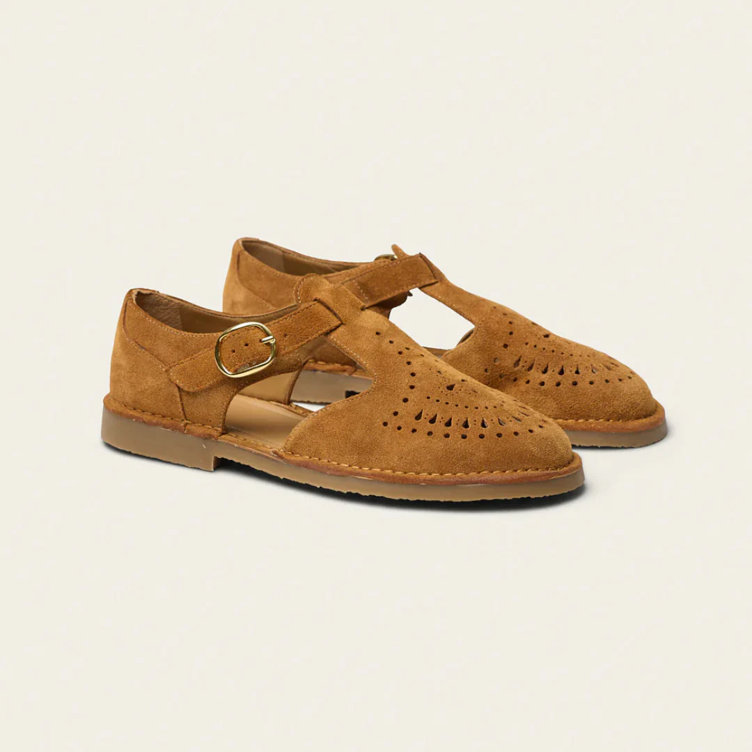 Chaussures en daim ambre pour femmes - Image 4