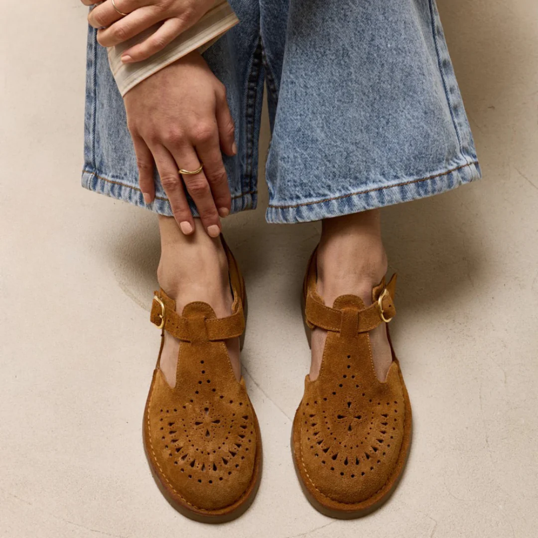 Chaussures en daim ambre pour femmes - Image 6