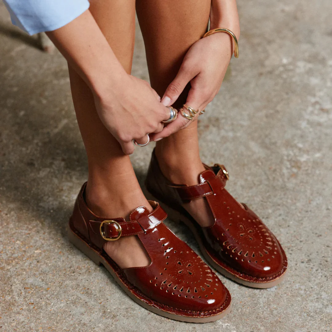 Chaussures en daim ambre pour femmes - Image 8