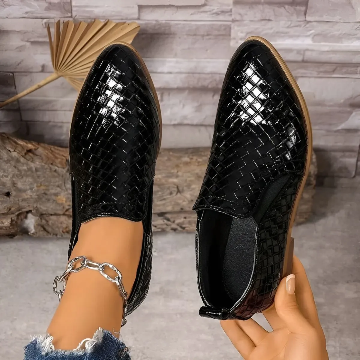 Chaussures Oxford tressées pour femme - Image 3