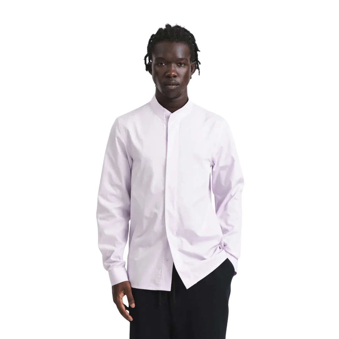 Chemise à col origami en popeline - Image 4