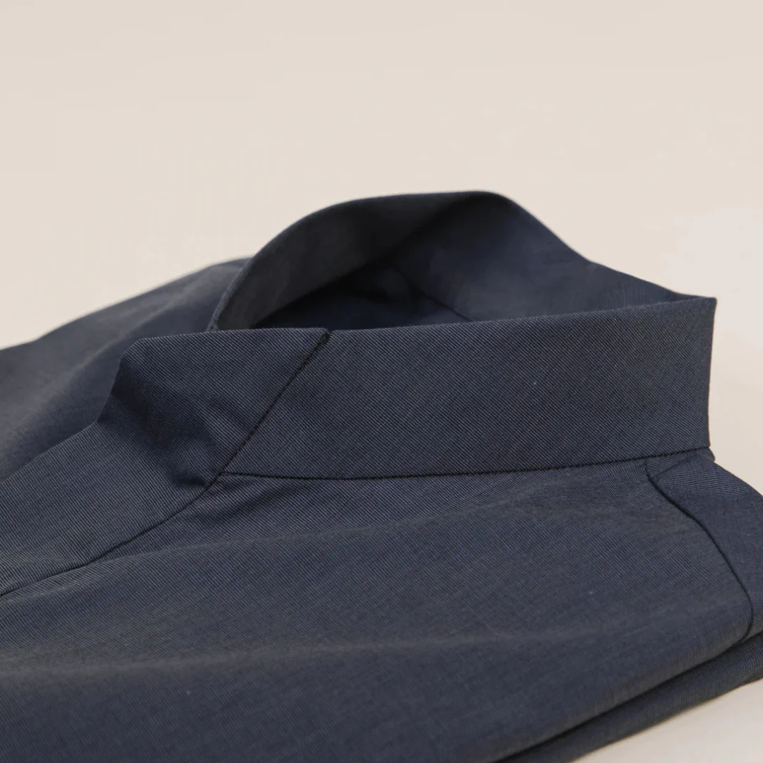 Chemise à col origami en popeline - Image 5