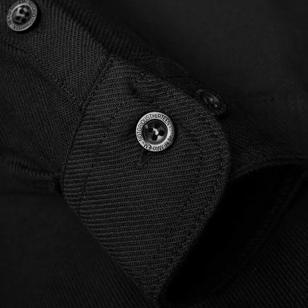 Chemise en flanelle noire pour homme - Image 3