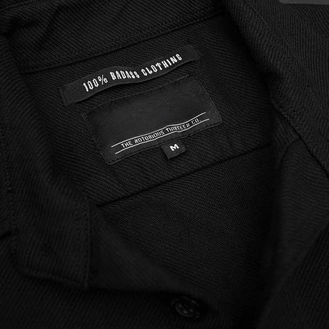 Chemise en flanelle noire pour homme - Image 8